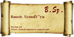 Basch Szonóra névjegykártya